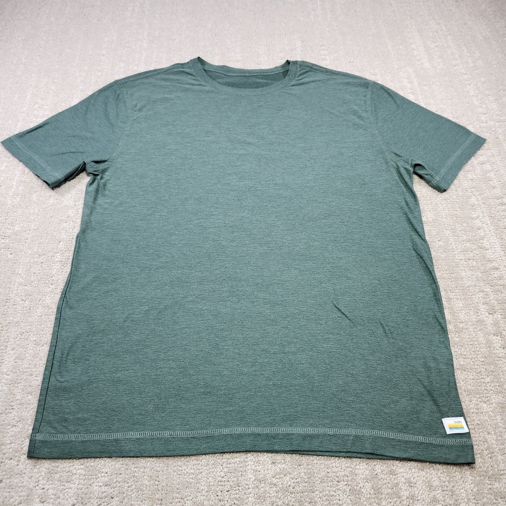 Vuori Strato Tech Tee Shirt Men Small Green Performance UPF Soft Stretch